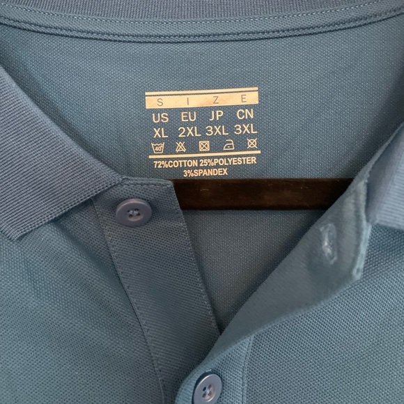 Men's Blue Polo Shirt - Picture 2 of 3